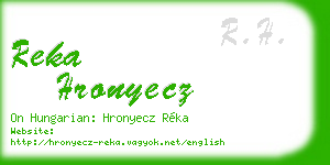 reka hronyecz business card