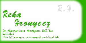 reka hronyecz business card